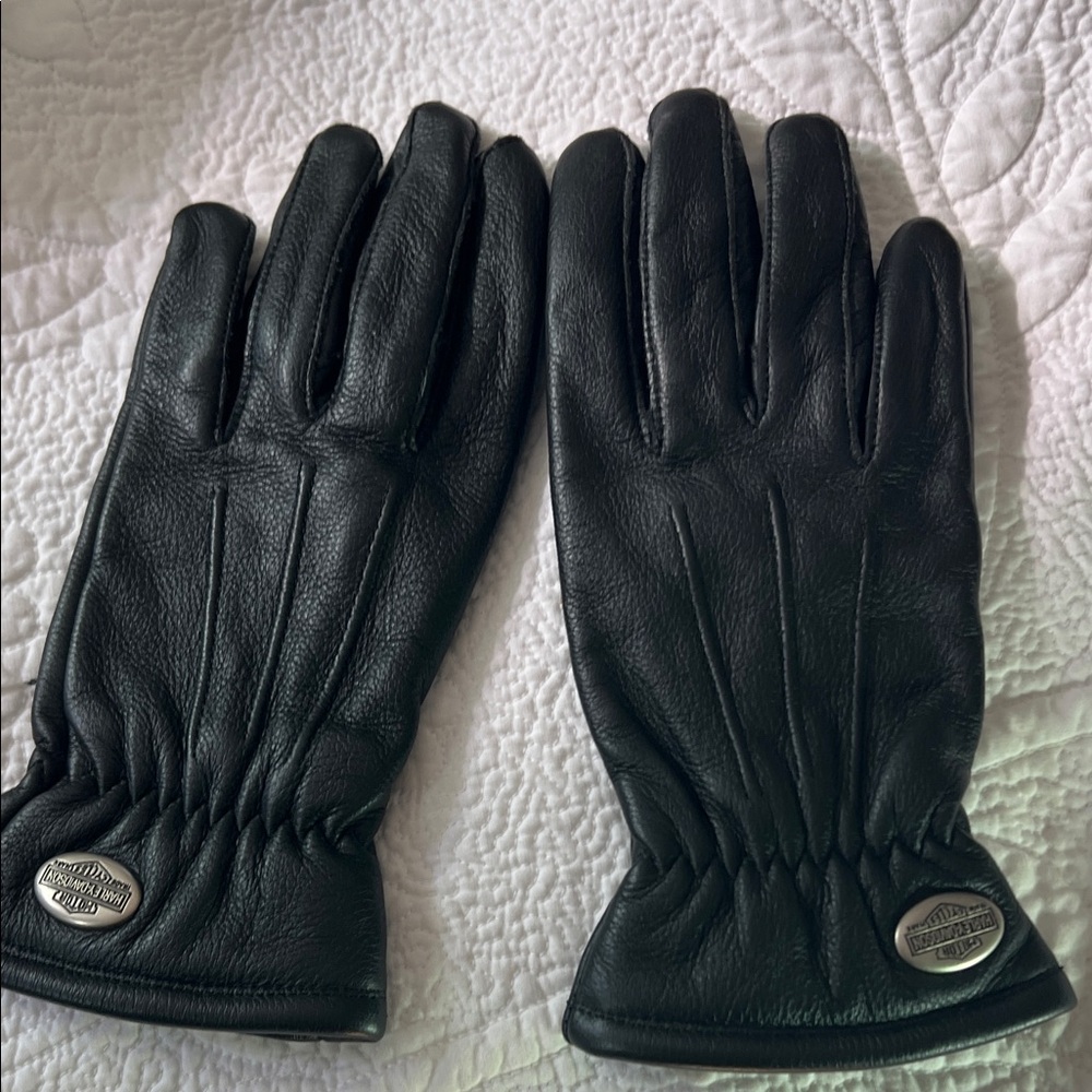 Harley-Davidson Black Leather Riding Gloves